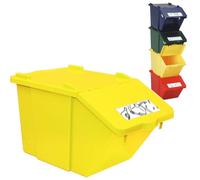 Conteneur de tri des déchets à deux niveaux - jaune 45 L