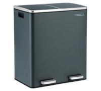 Conteneur de tri des déchets de 60 litres - Poubelle - Gris - 58,6 x 32 x 65 cm