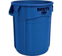 Rubbermaid Commercial Products Brute Collecteur Ventilé | Poubelle à Déchets Industriels en Plastique | 76 L, Bleu