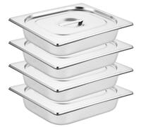 Conteneur Gastronorm en acier inoxydable avec couvercle, dimensions 32,5 x 26,5 x 6,5 cm
