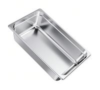 Conteneur gastronorme pour hôtel (grand format), 1 paquet de 20,5 L, réutilisable, en acier inoxydable, pour restauration, plateau de panure, récipient alimentaire pour fête, restaurant, hôtel, buffet