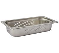 Conteneur GN 1/3 perforé, diamètre 65 mm, capacité 2,5 litres, en acier inoxydable