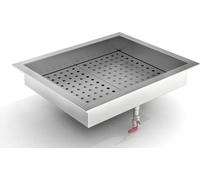 Conteneur intégré à glace pilée Combisteel GN 2/1 en acier inoxydable AISI 430