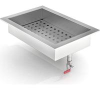 Conteneur intégré à glace pilée Combisteel GN1/1 en acier inoxydable AISI 430