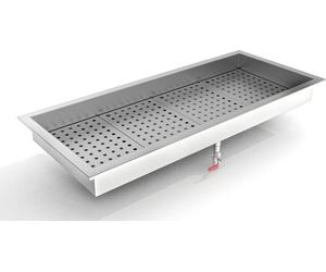 Conteneur intégré à glace pilée Combisteel GN4/1 en acier inoxydable AISI 430