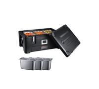 Conteneur Isotherme 30L Avec 3 Bacs Inox Chargement Par Le Haut Pour Restauration