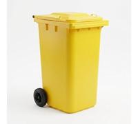 Conteneur jaune de 240 litres – Récipient robuste pour le tri des déchets – Résistant aux intempéries et durable – Idéal pour le recyclage en extérieur