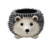Conteneur Plante Hérisson Résine 10cm Intérieur | Résine texture détaillée, taille compacte 11x10cm, empêche eau stagnante, parfait balcon bureau, jardinage