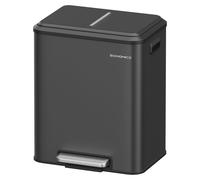 Conteneur pour déchets de cuisine avec système de tri | Noir | 33,2 x 41,7 x 49,4 cm