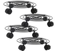 Conteneur pour plantes, robuste et résistant – Support pour plantes sur roulettes – Conteneur mobile pour plantes – Pot en fer – Structure robuste – Pour intérieur/extérieur