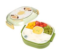 Conteneur Repas Enfant 2 Couvercle Anti-Fuite Cuillère Fourchette Incluses