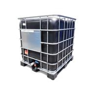 Conteneur réservoir IBC-GRG 1 000 litres noir avec palette en plastique