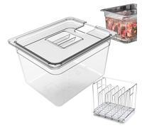 Conteneur sous vide de 11 litres avec couvercle et grille, format GN 1/2, sans BPA