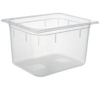 Conteneur transparent en polypropylène, GN 1/2, avec graduation en litres, dimensions : 32,5 x 26,5 x 20 cm, capacité : 11,8 litres