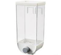 Conteneurs de rangement muraux hermétiques à suspendre pour la cuisine, pour pâtes, spaghetti, collations, boîte distributrice transparente, blanc, 11,5 x 9,5 x 25,5 cm (1500 ml)