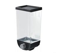 Conteneurs hermétiques en plastique de 1,5 l pour le stockage des aliments secs, céréales, farine, sucre, base antidérapante, système d'organisation de garde-manger, noir (1,5 l, noir)
