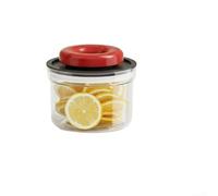 Conteneurs hermétiques pour aliments - Bocaux scellés sous vide pour farine, sucre, riz, pâtes - Couvercle One Touch Organizer 1,0 L (Rouge - 550 ml)