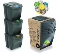 Conteneurs Mixtes Tri sélectif avec 3x25L compartiments gris Gris