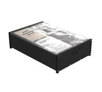 Conteneurs rangement sous lit roulettes - Organisateur vêtements fenêtre transparente