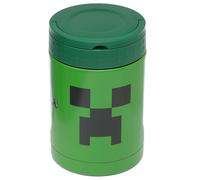 Puckator LPOT25A Minecraft Creeper Pot à déjeuner Isotherme réutilisable en Acier Inoxydable Chaud et Froid 500 ML, Unique