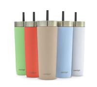 Contigo No-Spill Tumbler Isotherme avec Paille, Froid 14 h, 720 ml | Tumbler isotherme étanche avec paille intégrée et isolation THERMALOCK, conserve les boissons froides 14 h