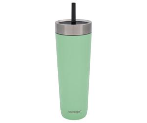 ContiGo! No-Spill Tumbler, usage quotidien, 720 ml, couvercle avec paille, acier inoxydable, vert clair, concombre