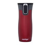 Contigo Mug West Loop Autoseal - Acier inoxydable isotherme 470 ml Rouge, étanche, sans BPA