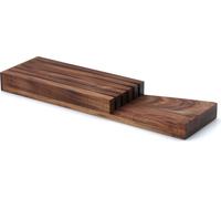 CONTINENTA Messerblock für Schublade, Akazie 39x11x3,5 cm 4873 4017167487304 Vorteilset – 2 Stück – inkl. 4 Edelstahl-Trinkhalme