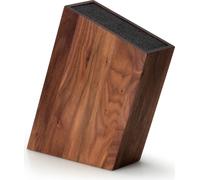 CONTINENTA Messerblock m, flex, Einsatz, schräg, Walnuss 28,5x8x20 cm 4250 4017167425009 Vorteilset – 2 Stück – inkl. 4 Edelstahl-Trinkhalme