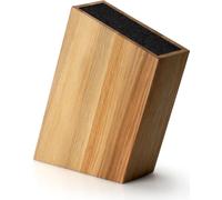 CONTINENTA Messerblock mit flex, Einsatz schräg, Eiche 28,5x8x20 cm 4150 4017167415000 Vorteilset – 2 Stück – inkl. 4 Edelstahl-Trinkhalme