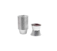 CONTITAL Moule à flan aluminium C1G - Moule jetable rond, Gamme Professionnelle - 100 Pièces - Idéal pour gâteaux, muffins et cupcakes