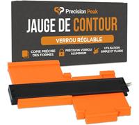 Contour Jauge Profil avec Verrouillage - Copieur de Forme et Outil de Traçage Précis pour Carrelage, Menuiserie, Parquet, Bois et Sols - Gabarit Multifonction Verrouillable pour Duplication et Découpe