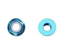 Contre-écrou à bride en aluminium coloré M2-M8 | Écrous hexagonaux autobloquants à insert en nylon(Skyblue,M2.5-1pcs)