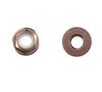 Contre-écrou à bride en aluminium coloré M2-M8 | Écrous hexagonaux autobloquants à insert en nylon(Titaniumgray,M2-2pcs)