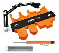 Contre-pointe de 25 cm avec fixation, gabarit d'angle, marqueur pour trous profonds