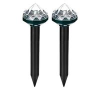 Contrôle D'Animaux Ultrasonique Solaire 2 Pièces Lampe LED Avec Capteur | pour Animaux Extérieur Pour Maisons Jardins Pelouses Patios Cours Arrière-Cours Fermes