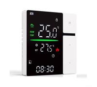 Contrôle Domotique Mural Wi-Fi Interface Tactile(Water heating) | Courant 16A électrique, 3A chaudière, taille 86mm, montage standard, plastique et blanc