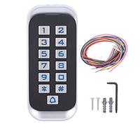 Contrôleur d'accès RFID 125kHz avec clavier rétroéclairé en métal - Lecteur de badge EM, code PIN ou combinaison - Compatible Wiegand26 pour porte sécurisée maison ou bureau