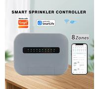 Contrôleur d'arrosage intelligent WiFi 6/8 stations pour intérieur, système d'irrigation à commande à distance, compatible avec l'application Tuya Smartlife, prise EU 8 Zone Controller