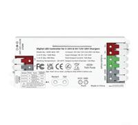 Contrôleur de bande LED numérique pour application Esp32 Wled Usb-C 5-24 V 16 A Fusible compatible Ws2811 Sk6812 pour Ws2812b RVB pour Rgbcct haute puce animation lisse réseau Wifi connexion directe