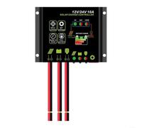 Contrôleur de charge solaire 10 A 12 V/24 V avec algorithme de charge en 3 étapes, étanchéité IP65 pour AGM Gel Lithium pour batteries Lifepo4, régulateur de réverbère