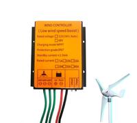 Contrôleur de charge solaire éolienne étanche 2000W | Charge basse vitesse de vent, 12V 24V 48V 220V pour générateurs d'éoliennes horizontales et verticales (Orange)