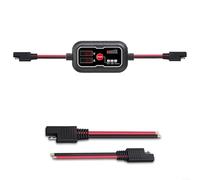 Contrôleur de charge solaire MPPT 10 A 12 V avec écran LCD, connecteur SAE pour batteries AGM/Gel/Deep Cycle/inondées, extension incluse