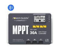 Contrôleur de charge solaire MPPT 12/24V 30Amp avec Bluetooth c surveillance à distance Power Queen