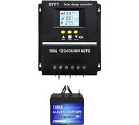 Contrôleur de charge solaire, technologie MPPT, ports de charge USB doubles, 100A, 12V 24V 36V 48V