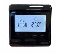 Contrôleur de chauffage au sol avec minuterie programmable, plage de température de 0 à 90 °C et sonde de capteur externe 10 K (noir 3 A)