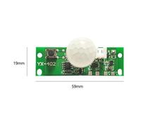 Contrôleur De Lampe Murale Solaire 3.7v, 1 Pièce, Circuit Imprimé, Module De Capteur Infrarouge, Mode De Fonctionnement À Induction Du Corps Humain