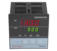 Contrôleur de Température PID, MC901 Régulateur de température PID Numérique Type K Sonde d'Entrée PT100 Relais SSR Sortie