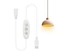 Contrôleur de variateur USB - Adaptateur de contrôle de la luminosité de la lampe à 3 boutons, système de réglage de la lumière à 8 niveaux, dispositif d'éclairage en continu | Éclairage domestique Sa