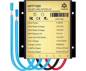 Contrôleur de vent, suivi du point de puissance maximale, niveau d'eau IP68, MPPT080, 12 V